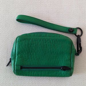 ALEXANDER WANG Fumo Leather Wristlet Wallet (bright green)